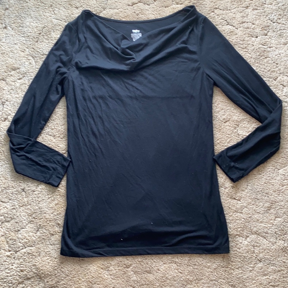 Mossimo women’s size large black boat neck top